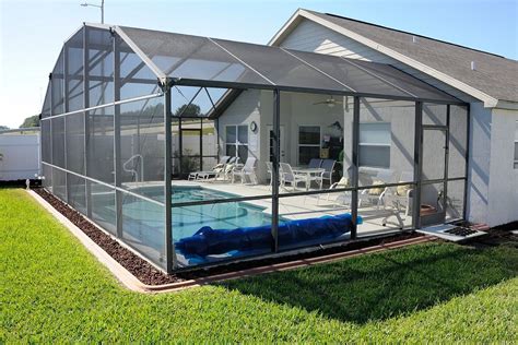 Our Florida <b>pool</b> <b>enclosures</b> are available in white or bronze finish framing, and you can specify a flat, hip, gable or dome style roofline to enhance the appearance and value of your home. . Diy screened pool enclosure kits